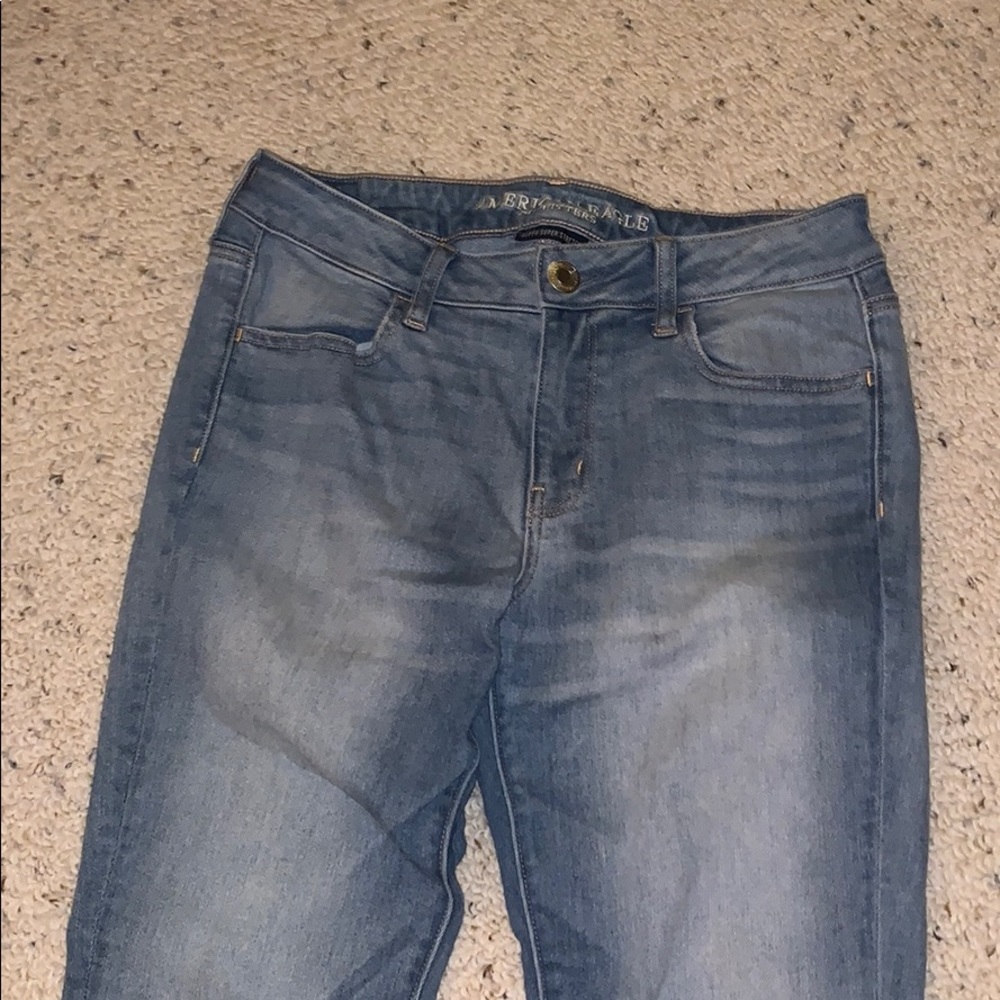 American Eagle Jegging Light Wash Stretch and Long